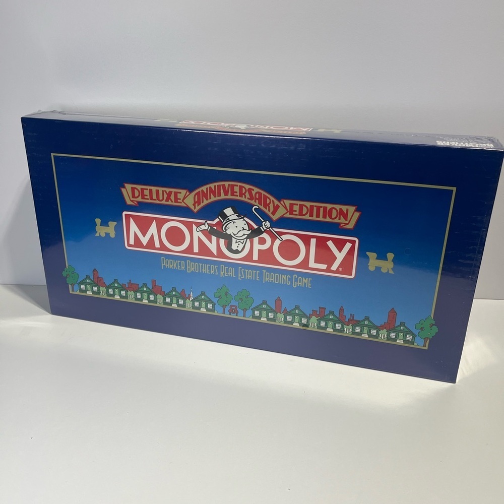 Monopoly Deluxe Anniversary Edition Board Game - Blue